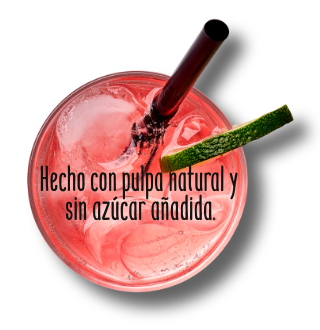 Vaso de Agua saborizada con la mejor pulpa natural
