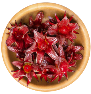 Flores de jamaica esenciales para Agua saborizada de Naranja con Jamaica CBD