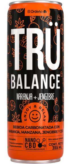 Lata de Agua saborizada de Naranja y Jengibre con CBD