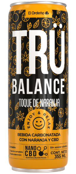 Lata de Agua saborizada de Toque de Naranja con CBD