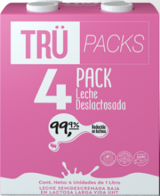 4-pack de leche deslactosada es desarrollo sostenible en Trü