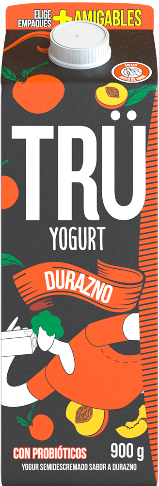 Yogurt Trü sabor a durazno con probióticos
