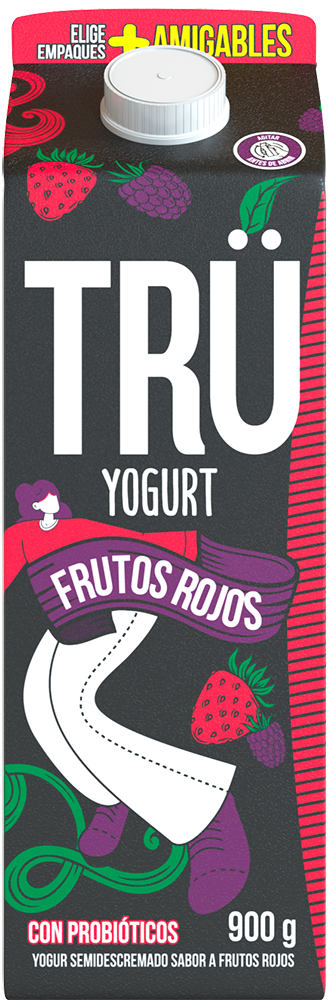 Yogurt Trü sabor a frutos rojos con probióticos