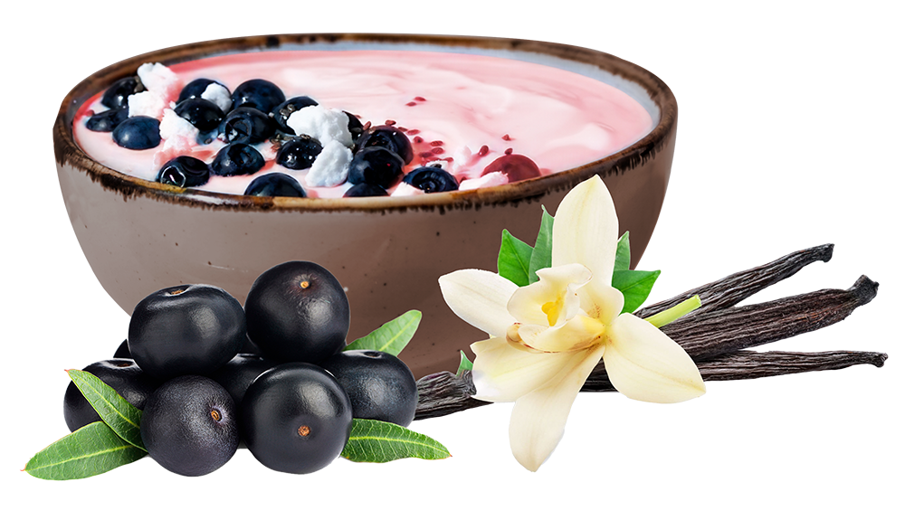 Yogurt Vaiilla con Acai saludable alimento en Generación Trü